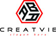 geometric monogram ABA letter logo design, business logo, icon shape logo, stylish logo template vector
