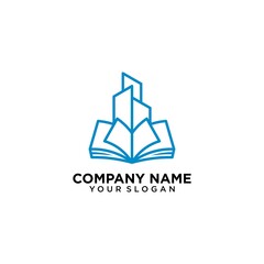 Wall Mural - book building logo