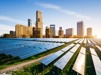 eco-environmentally friendly green energy of sustainable development of solar power plant with nanch