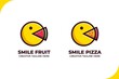 Happy Emoji Eat Food Cartoon Logo
