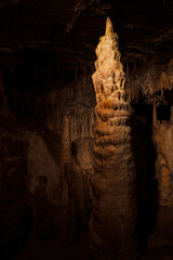 Wall Mural - Detail of the stalagmite in the cave. 