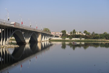 Wall Mural - the bridge over the river