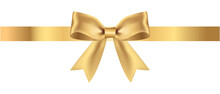 金色のリボンのベクターイラスト(xmas,X'mas,クリスマス,ゴールド,バレンタイン,ホワイトデー)