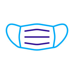 Naklejka na meble Medical mask vector flat icon