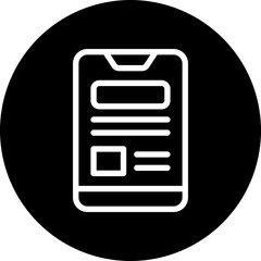 phone layout web glyph icon