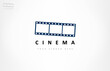 Film strip logo vector. Design cinema.