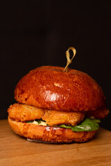 Canvas Print - Vertical shot of a delicious sandwich at a restaurant