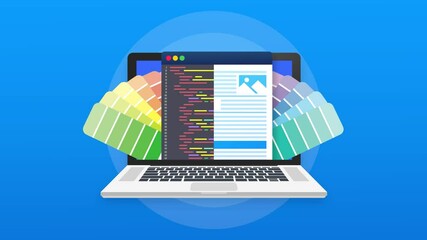 web design illustration. concept of creating websites, designed banners for ui, ux design and web de