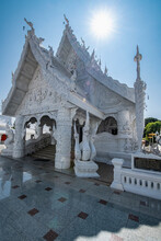 The Famous White Temple Wat Mingmuang In Nan