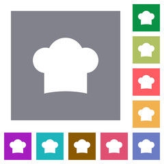 Wall Mural - Chef hat solid square flat icons