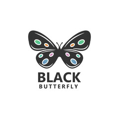 Wall Mural - Butterfly logo template design vector icon illustration