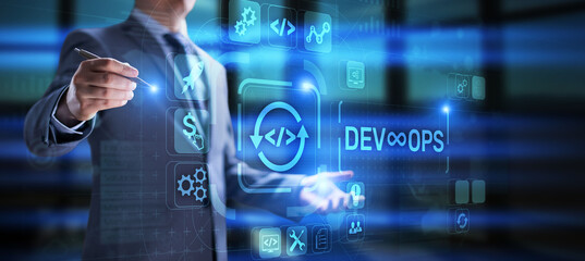 devops development operations agil programming technology concept