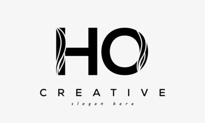 HO creative letter logo design victor