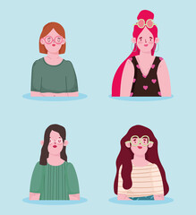 Poster - set of young women