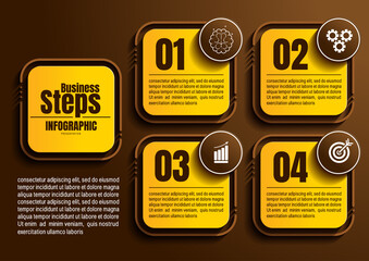 Wall Mural - infographics business, process chart design template for presentation, abstract timeline elements.