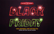 © agungkreatif - black friday electric Neon light glow shiny bold editable text effect