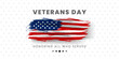 Veterans day poster. Veteran's day illustration with american flag, 11th November, Vector illustration 