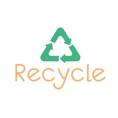 Wall Mural - recycle symbol icon