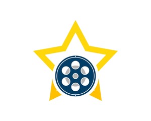 Sticker - Star shape with reel media film inside