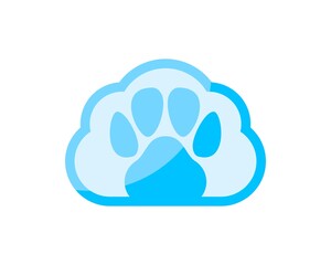 Poster - Simple cloud with pet finger print inside