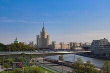 Moscow Skyline Seen From Zaryadye Park