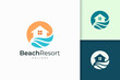 © Murnifine - Resort or property logo in abstract shape for real estate business
