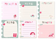 © Nursery Art - Set of kids weekly or daily planner, note paper, to do list, stickers templates cute romantic design. Vector illustration.