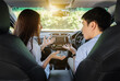 © geargodz - couple arguing while driving a car
