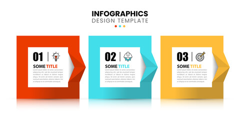 Infographic design template. Creative concept with 3 steps