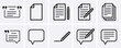 Write and memo Icons set