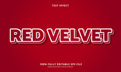 Red Velvet text style - Editable text effect