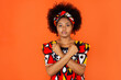 © Alexandr - hand gesture protest of beautiful african female in traditional dress