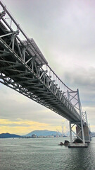 Wall Mural - Mesmerizing view of Akashi Kaikyo Bridge in Kobe Japan