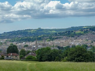 panoramic view of the city of bath from the bath skyline walk