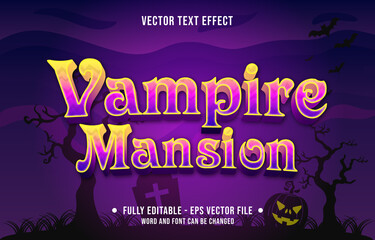 Editable text effect scary halloween event theme style for digital and print media template