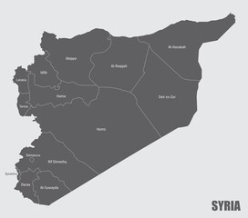 Poster - Syria administrative map