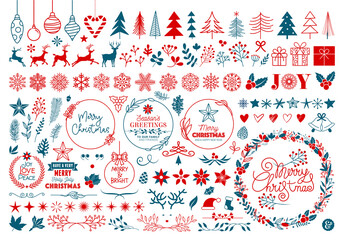 Christmas design elements, vector set