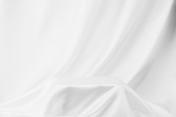 abstract white satin silky cloth for background
