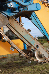 Wall Mural - Vertical closeup shot of industrial rusty machinery