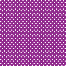 White And Purple Polka Dot Seamless Pattern. Vector Background.