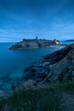 Long Exposure Peel Castle, Isle Of Man, Just After Sunset - Landscape