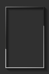 Wall Mural - blank rectangle black abstract frame vector