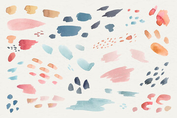 Wall Mural - colorful watercolor patterned background template vector