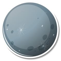 Wall Mural - Sticker template with Mercury planet isolated