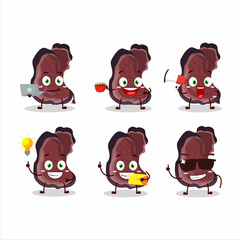 Poster - Jelly ear cartoon character with various types of business emoticons