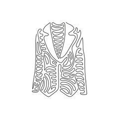 Wall Mural - single one line drawing women blazer or jacket. basic clothes in business style. dress-coat. busines