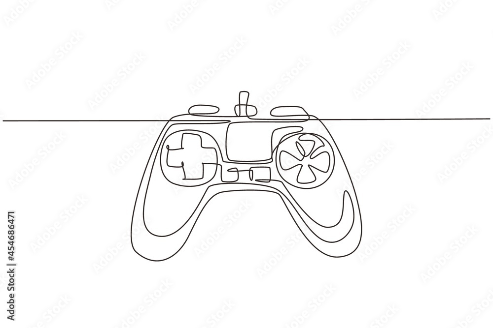 Retro Gaming Console || single one line pen 2024 drawing