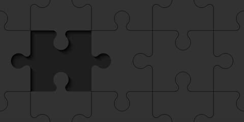 Fototapete - lot piece flat puzzle seamless pattern presentation. Many step puzzles business background. Simple pattern. Section compare service banner. Puzzle seamless template simple shape. Abstract Background