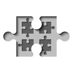 Fototapete - A lot of piece flat puzzle presentation. Many step puzzles business background. Simple pattern. Section compare service banner. puzzle illustration template simple shape. Abstract Background