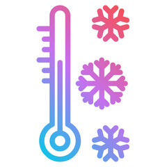 Wall Mural - temperature gradient icon